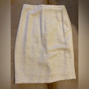 Escada white tweed skirt